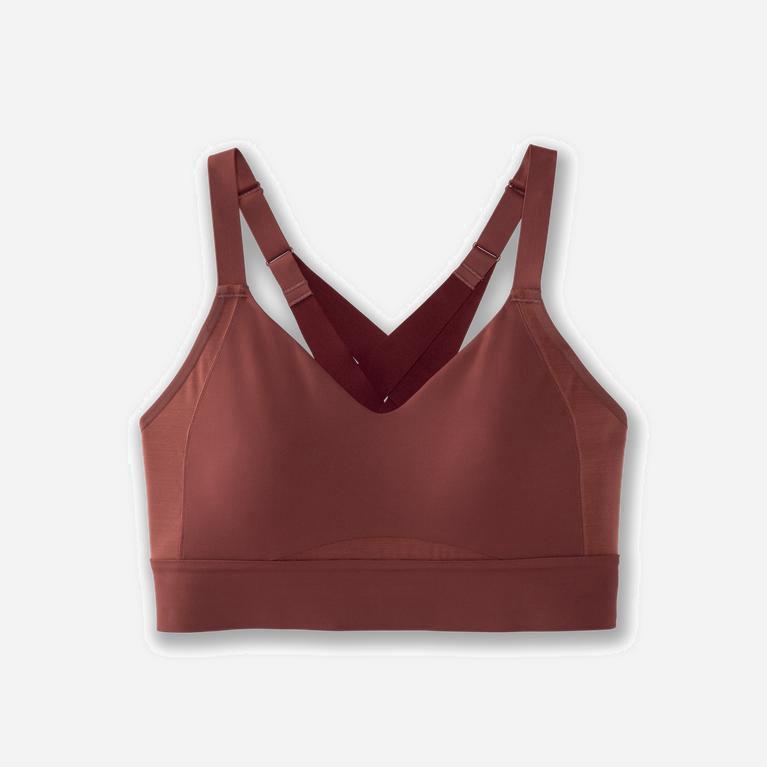 Brooks Drive Interlace Womens Running Bra Ireland Burgundy/Terracotta (JYVW-14582)